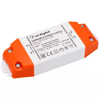 Блок питания ARJ-SP21700-DIM (15W, 700mA, PFC, Triac) (Arlight, IP20 Пластик, 3 года)