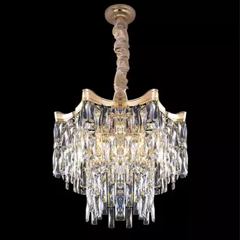 Citilux Моника CL308252 Люстра хрустальная подвесная Золото