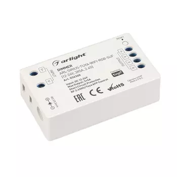Диммер ARL-SIRIUS-TUYA-WIFI-RGB-SUF (12-24V, 3x5A, 2.4G) (Arlight, IP20 Пластик, 3 года)