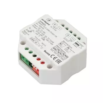 Диммер SMART-D12-DIM-PUSH-VR (12-48V, 1x6A, 2.4G) (Arlight, IP20 Пластик, 5 лет)