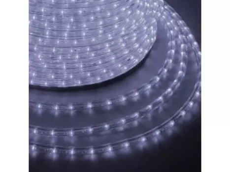 Дюралайт LED, эффект мерцания (2W) - белый, 36 LED/м, бухта 100м