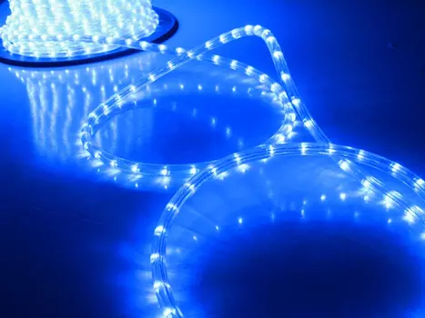 Дюралайт LED-DL-2W-240V-100M-2M-B синий,13мм, 2М