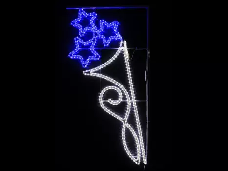 FLESI-LED-KN 003-240V-W/B (LED 3STAR PATTERN MOTIF) производство (РФ) 150х78см