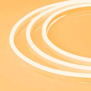 Гибкий неон ARL-NEON-1608PH-SIDE 24V Amber (Arlight, 8 Вт/м, IP65)