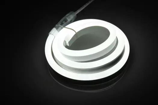 Гибкий неон LM-24V-2835-120P-W, белый, 8х18мм, 1метр