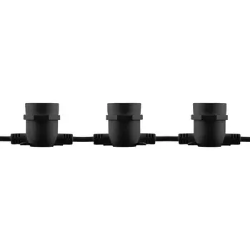 Гирлянда 230V 20 E27 черный, шаг 50cm, IP 65, 13м (3м сетевой шнур), CL50-13
