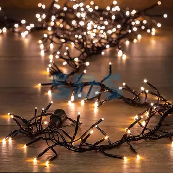 Гирлянда «Кластер LED» 3 м, темно-зеленый ПВХ IP20, 288 диодов, цвет теплый белый