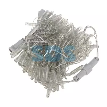 Гирлянда Нить 10м, постоянное свечение, Прозрачный ПВХ, 24В, цвет: Тёплый белый