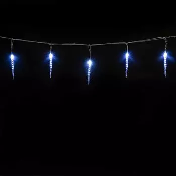 Гирлянда Сосульки 4м Белые 16см 24В, 16LED, Провод Прозрачный ПВХ, IP54