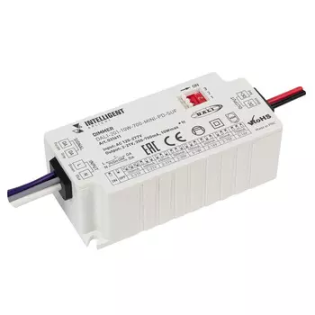 INTELLIGENT ARLIGHT Диммер DALI-201-10W-700-MINI-PD-SUF (230V, 350-700mА) (INTELLIGENT ARLIGHT, IP20 Пластик, 5 лет)