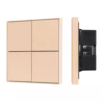 INTELLIGENT ARLIGHT Кнопочная панель KNX-304-23-IN Champagne (BUS, Frame) (IARL, IP20 Металл, 2 года)