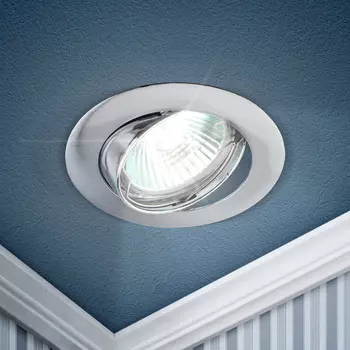 KL1A CH Светильник ЭРА литой простой пов. MR16,12V/220V, 50W хром