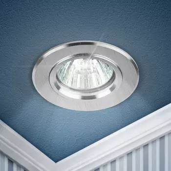 KL58 SL Светильник ЭРА литой "алюминевый " MR16,12V/220V, 50W серебро