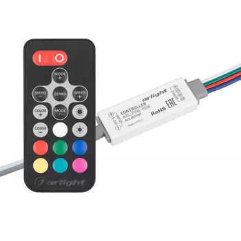 Контроллер ARL-FINE-RGB Black (5-24V, 3x2A, RF ПДУ 18кн) (Arlight, IP20 Пластик, 1 год)