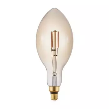 Лампа светодиодная диммируемая филаментная Eglo E27 4W 2200K янтарная 12591