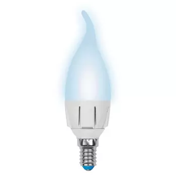 Лампа светодиодная диммируемая Uniel E14 7W 4000K матовая LED-CW37 7W/4000K/E14/FR/DIM PLP01WH UL-00004298