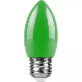Лампа светодиодная Feron E27 1W зеленая LB-376 25926