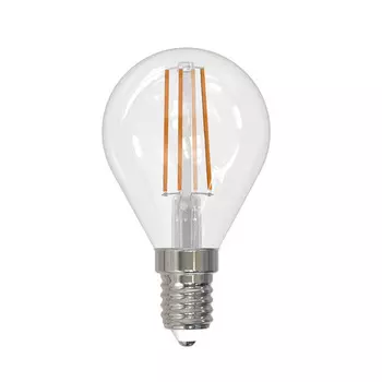 Лампа светодиодная филаментная диммируемая Uniel E14 9W 4000K прозрачная LED-G45-9W/4000K/E14/CL/DIM GLA01TR UL-00005192