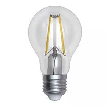 Лампа светодиодная филаментная диммируемая Uniel E27 12W 4000K прозрачная LED-A60-12W/4000K/E27/CL/DIM GLA01TR UL-00005184