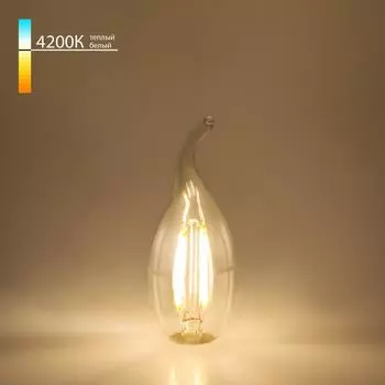 Лампа светодиодная филаментная Elektrostandard E14 7W 4200K прозрачная 4690389041402