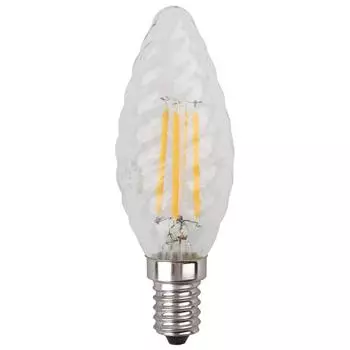 Лампа светодиодная филаментная ЭРА E14 5W 2700K прозрачная F-LED BTW-5W-827-E14 Б0027935