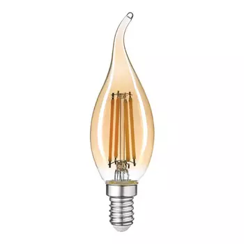 Лампа светодиодная филаментная Thomson E14 11W 2400K свеча на ветру прозрачная TH-B2120
