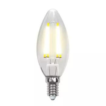 Лампа светодиодная филаментная Uniel E14 6W 3000K прозрачная LED-C35-6W/WW/E14/CL GLA01TR UL-00002196