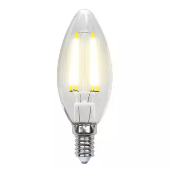 Лампа светодиодная филаментная Uniel E14 6W 4000K прозрачная LED-C35-6W/NW/E14/CL GLA01TR UL-00002198