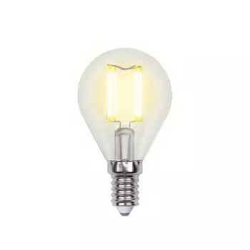 Лампа светодиодная филаментная Uniel E14 7,5W 4000K прозрачная LED-G45-7,5W/NW/E14/CL GLA01TR UL-00003254