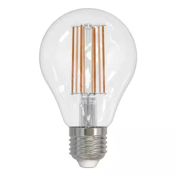 Лампа светодиодная филаментная Uniel E27 17W 3000K прозрачная LED-A70-17W/3000K/E27/CL PLS02WH UL-00004870