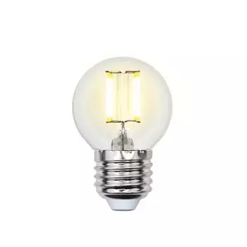 Лампа светодиодная филаментная Uniel E27 5W 4000K LED-G45-5W/NW/E27/CL/DIM GLA01TR UL-00002871