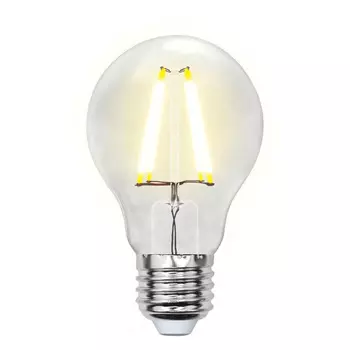 Лампа светодиодная филаментная Uniel E27 8W 3000K прозрачная LED-A60-8W/WW/E27/CL GLA01TR UL-00002210