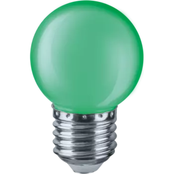 Лампа светодиодная LED 1Вт Е27 230В зеленый NLL-G45-1-230-G-E27 шарик цветной