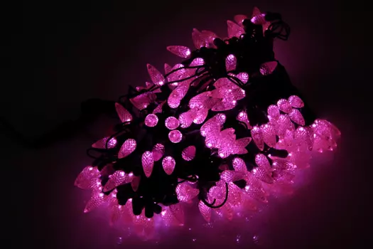 LED-PL-C6-4-G-220V-20-P, 20м, 200-205 светодиодов, розовый