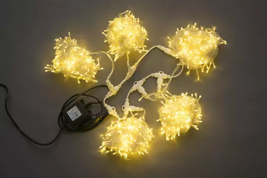 LED-PLS-200*5-20M-24V-WW/C-F(WW) 5 нит белый теплый c белым теплым FLASH на прозрачном проводе