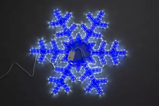 LED-Снежинка с контроллером бел.-син.,BL-194