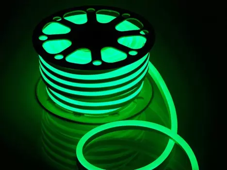 Лента Гибкий Неон GLS-2835-120-9.6-220-BNL-IP67-G катушка 50м + шнур питания