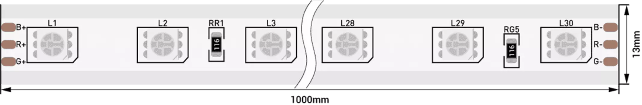 Лента светодиодная 220В LT560 LT560-RGB-50