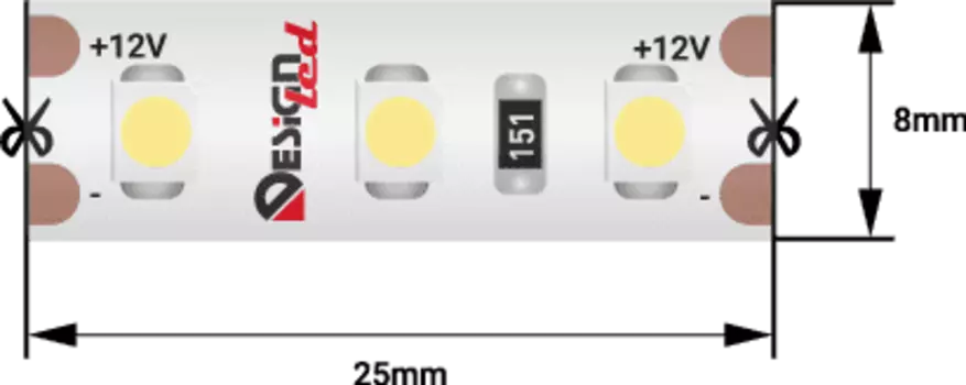 Лента светодиодная DesignLed DSG3120-12-W-65