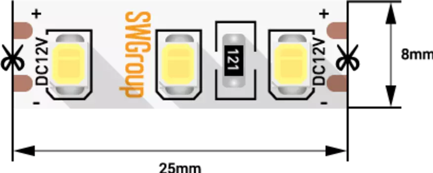 Лента светодиодная SWG2120-12-12-NW-M