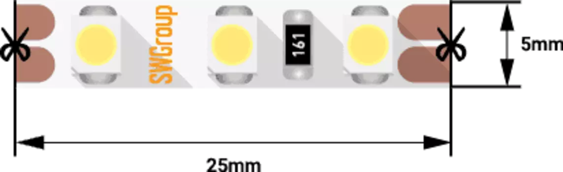 Лента светодиодная SWG3T120-12-9.6-CW-M