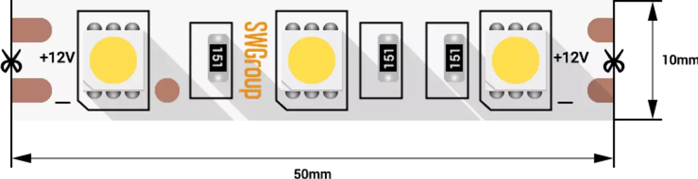 Лента светодиодная SWG560-12-14.4-G-M