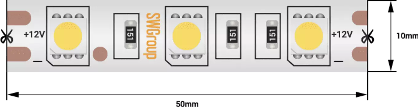 Лента светодиодная SWG560-12-14.4-WW-68-M