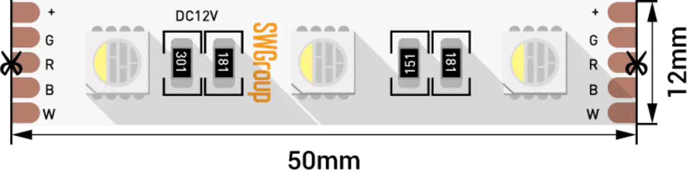 Лента светодиодная SWG560-12-19.2-RGB+WW