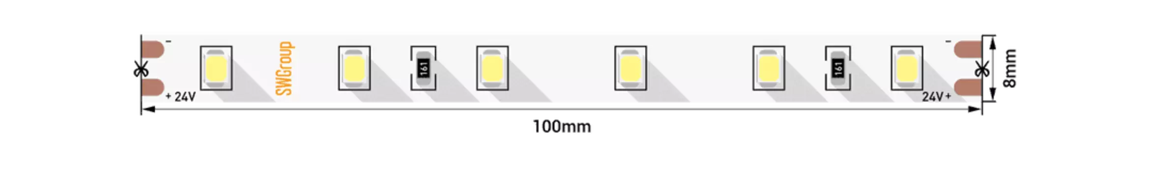 Лента светодиодная SWG PRO SWG2P60-24-4.8-NW