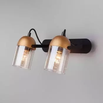 Настенный светодиодный светильник Eurosvet 20122/2 черный/золото