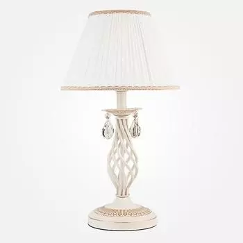 Настольная лампа Eurosvet 10054/1 белый с золотом/прозрачный хрусталь Strotskis