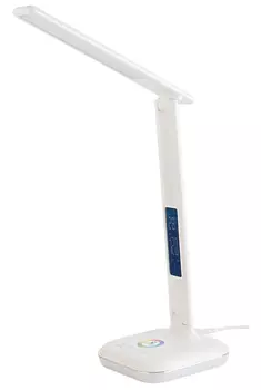 Настольный светильник GLTL-034-2 8вт 520лм диспл с часами + rgb