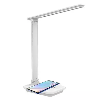 Настольный светильник GLTL-042 12Вт 550лм, белый, беспроводная зарядка смартфона