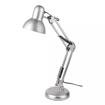 Настольный светильник GTL-039 серебристый основание + струбцина 2в1